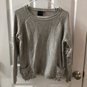 Grey Studded Sweater